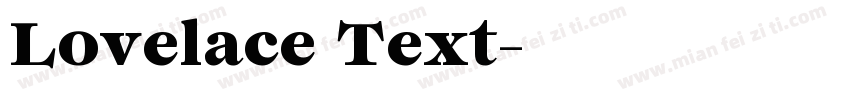 Lovelace Text字体转换